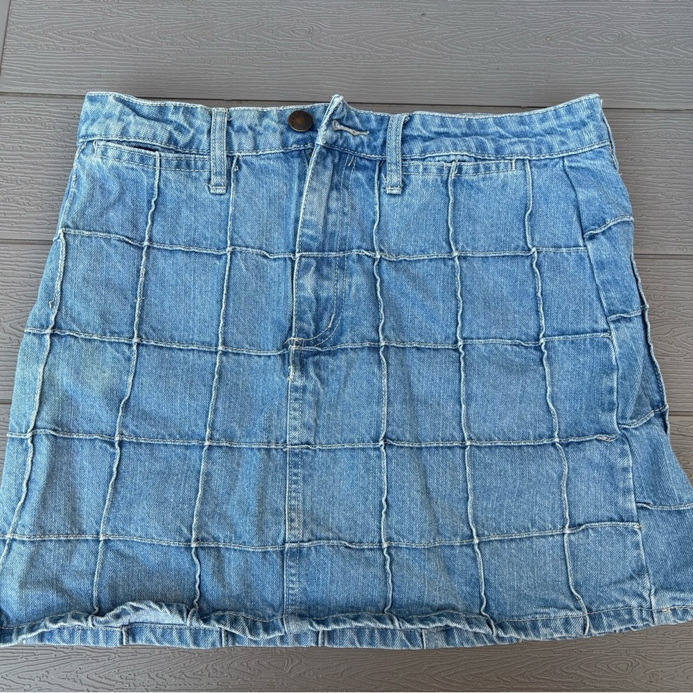 Forever 21 Blue Mini Pencil Skirt Casual